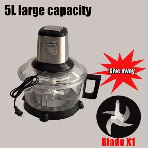 Electric Meat Grinder 5L Large Capacity Cup Double Switch Household Cooking Machine