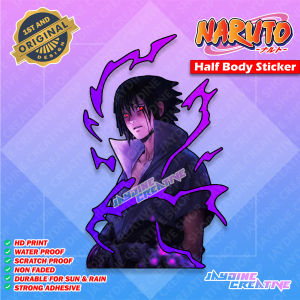 Naruto Shippuden Uchiha Sasuke Half Body Sticker Indoor Outdoor Vinyl Sticker Waterproof & Non-Faded