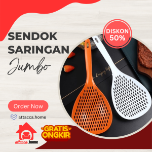 Sendok Jumbo Saringan Mie Centong Unik Tirisan Sayur Rebus Perlengkapan Dapur Serbaguna Perabot Rumah Tangga Alat Serok Sendok Murah