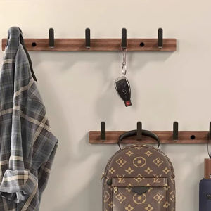 [SG] Solid Nordic Wood Hooks Wall Door Hanger Hook Walnut High-end Coat Hook for Entrance Bathroom Kitchen