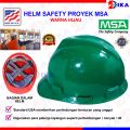 Helm Proyek Standart / Safety Helmet MSA USA V-GARD Warna ( Hijau, Merah, Biru, Orange, Putih ). 