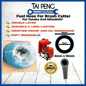 Double Layer Fuel hose 6mm pipe minyak mesin Rumput Mitsubishi Tanaka