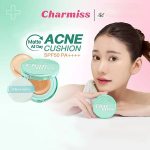 charmiss ACNE cushion SPF50 รองพื้นผสมกันแดด ปกปิดเรียบเนียน กันน้ำกันแดดสูตรพิเศษสำหรับคนเป็นสิว