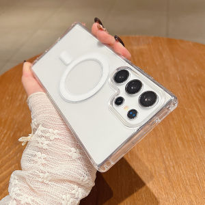 Thin Clear Acrylic For Magsafe Magnetic Phone Case For Samsung S26 S25 S24 Ultra S23 FE S22 Plus A56 A55 A36 A35 A16 A15 Cover