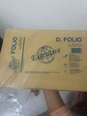 Amplop Coklat Folio Air Mail 310 Tali 50 lembar Lamaran Kerja / Amplop Coklat Folio 100 Lembar Gratis 1 pcs Pulpen Hitam joyko