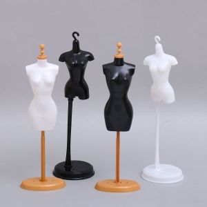 RBRY Plastic Clothes Hanger Mini House Doll Dress Support Hangers Display Holder Mannequin Model Stand