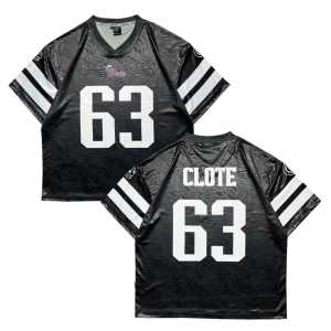 CLOTE - Kaos Jersey 63 Hitam Emboss Pria dan Wanita Bahan Milano Premium
