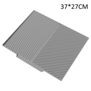 Silicone Drain Pad Anti-dirty Pad Thermal Insulation Place Pad Draining Board Mat Dish Drying Mat Folding Draining Mat Large Drain Pad Eco-Friendly Drainer Mat Heat Resistant Pot