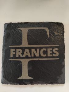 Black Slate Stone coaster for Coffee Tea with Customize engrave