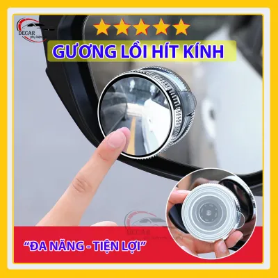 Gương cầu lồi xe ô tô hít kính chân không kính lồi xe hơi gương chiếu hậu xóa điểm mù oto xe máy