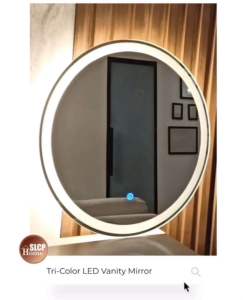 Tri-color LED Vanity Round Mirror