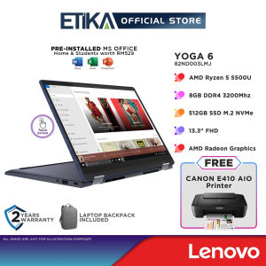 Lenovo YG6 82ND003LMJ Laptop | AMD Ryzen 5 5500U 8GB D4 512GB 13.3 FHD Touch MS Office W10 | Yoga 6 13ALC6