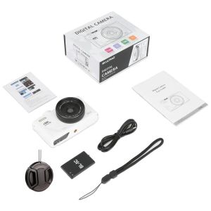 【KiTBEEZ KP-2】4K WiFi Digital Camera Digital Camera 64MP Digital Camera 18X Digital Zoom 180° Flip Screen Selfie Vlog Video Camera Mirrorless Camera for YouTube/Travel