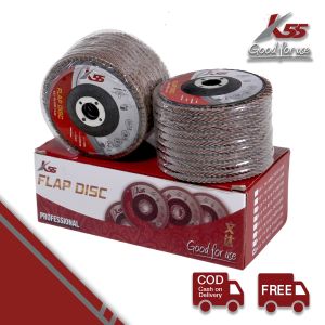 K55 Amplas Susun 4" per Box isi 20pcs Ampelas Kipas Flap Disc 100x16mm Grid 40-400
