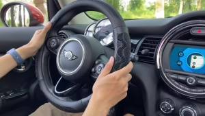 PINCTROT Steering Wheel Cover Great Grip with 3D Honeycomb Anti-Slip Design Universal 14.5-15 Inch (All Black)