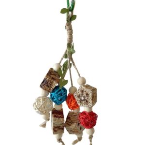 FMSRZX Hanging 2023 Durable for Macaws Parrots Wooden Parrot Bite Toy Bird Foraging Toy Swing Climb Parrot Stand