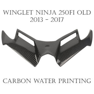 Winglet Ninja 250 FI Old Carbon Water Printing Winglet N250FI Lama Carbon Winglet Ninja 250FI Old