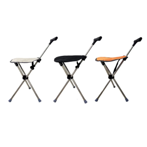 Multifunctional Walking Staffs Nonslip Grip Folding Seats Cushions Convertibles Hiking Stick Outdoor Essential