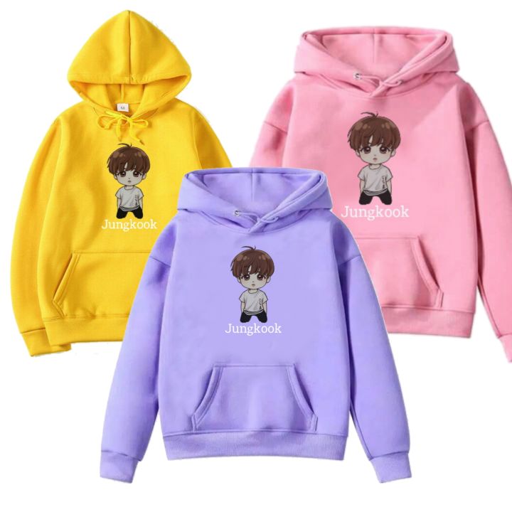 Sweater Hoodie Anak Perempuan BTS Jungkook usia 5-12 tahun