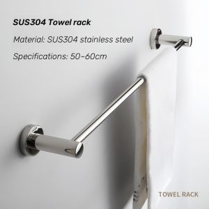 Towel Rack Bathroom Rack No Punching Required Hanging Stainless Steel Toilet Accesories Organizer