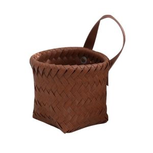 Plastic Wall Hanging Basket Space Saving Decorative Imitation Rattan Hanging Basket Practical Hand-Woven Vegetable Fruit Storage Baskets for Kitchen