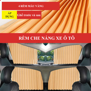 Bộ rèm cửa che nắng ô tô MYT Rèm vải che nắng cách nhiệt xe hơi chất liệu cao cấp Bộ 4 rèm 2 rèm vải che nắng