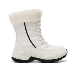 XueChur บูทลุยหิมะสำหรับผู้หญิงรองเท้าบูทเดินป่าให้ความอบอุ่นกันน้ำกันลื่นกลางแจ้งรองเท้าบูทปีนเขารองเท้าผ้าใบหุ้มข้อสูง