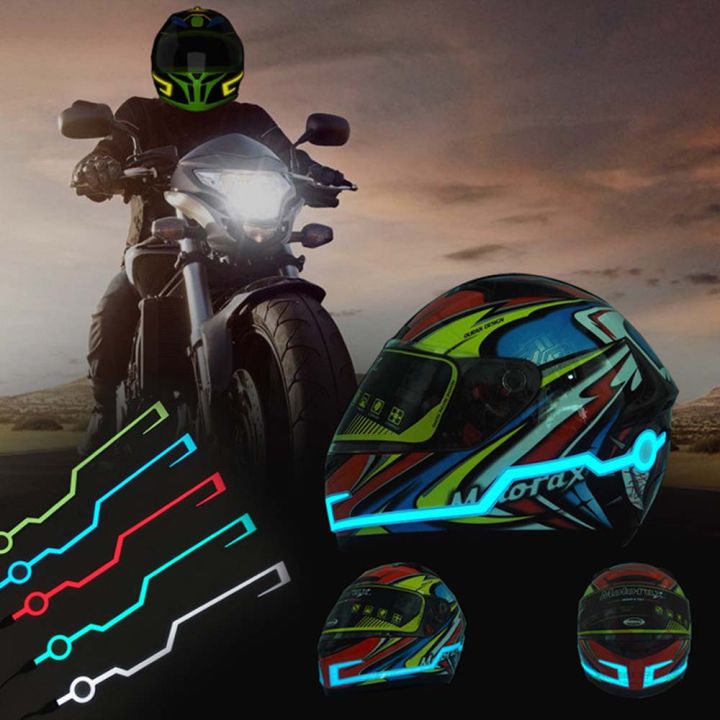 Motorcycle Helmet Reflector Light Night Riding Signal Bicycle Powerful Warning Blinking Strip Accessories For AGV LS2 SHOEI Lazada PH