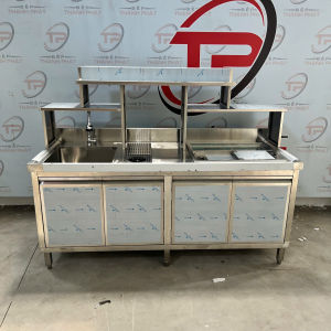 Quầy pha chế 1.8m 5 khay topping . Giá tại xưởng