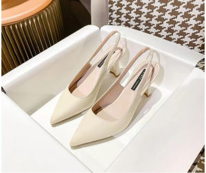 FAMEOY High Heels Sandals Cone High Heels Work Temperament Wedding Office High Heels