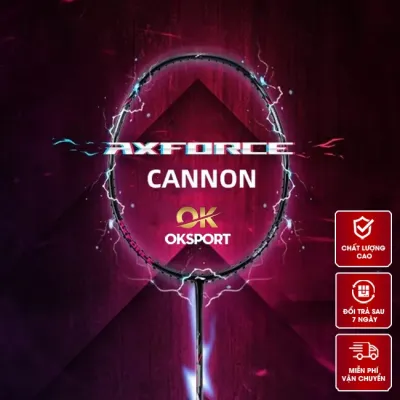 Vợt cầu lông Lining Axforce Cannon R1.1 căng sẵn 11kg - max 135kg tặng kèm (túi đựng - quấn cán - vòng tay)