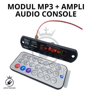 MODUL MP3 BLUETOOTH PLUS AMPLIFIER AUDIO CONSOLE DC 9V - 12V
