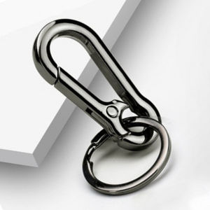 2 cái móc treo ô tô dành cho Nam Khóa thép không gỉ móc đa năng ngoài trời Leo Nhẫn đôi xe câu cá Keyring chains accessorie