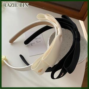 RAZIE BIN French Vintage Bowknot Hair Band Solid Color Bow Hairband For Girls Minimalist Fashion Head Hoop Hair Accessories