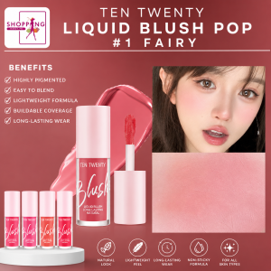 TEN TWENTY BLUSH POP LIQUID BLUSH 5G FOR WOMEN | FDA REGISTERED FACE BLUSHER | LONG-LASTING MATTE NATURAL CHEEK COLOR | 4 SHADES