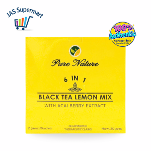 Pure Nature 6-in-1 Black Tea Lemon Mix 10 Sachets x 21g – Refreshing Instant Tea Drink