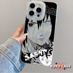 🔥ร้านค้าท้องถิ่น🔥 KoKocase สำหรับ iPhone 11 13 15 14 12 เข้ากันได้ เคสไอโฟน11 13 15 14 12 PRO MAX X XR XS MAX 7 8 14 15 PLUS Naruto Itachi Model ขั้นสูง หรูหรา โฮโลแกรม 3D เงิน เคส Feather Phone Case