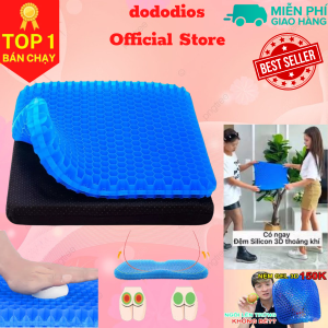 Đệm Ngồi 3D 2 Lớp Thoáng Khí - Đệm Gel Tổ Ong Lót Ghế Trên Ô Tô Giúp Tuần Hoàn MáuChống Đau Mỏi Lưng