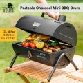 SG Mini Drum Charcoal BBQ Grill Portable Outdoor Picnic Small Smoker Grill By Thehomeshoppe. 