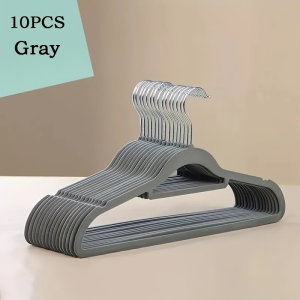 17KM 10-30Pcs Non-slip Velvet Hangers Space-saving Elegant Coat Clothes Hanger Strong Durable