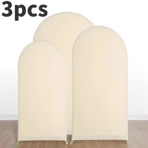 【Ready Stock】Wedding Arch Cover Round High Elasticity Arch Backdrop Cover Ceremony Banquet Decoration Solid