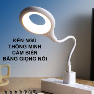 Đèn Ngủ Điều Khiển Bằng Giọng Nói Tiếng Việt Thế Hệ Mới Tiết Kiệm Năng Lượng Có 3 Màu Thông Minh Bảo Vệ Mắt