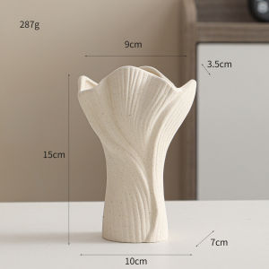 Matte White Fashion Unfired Modern Minimalist Ceramic Vase Creative Flower Container Living Room Soft Decoration Nordic Ornament