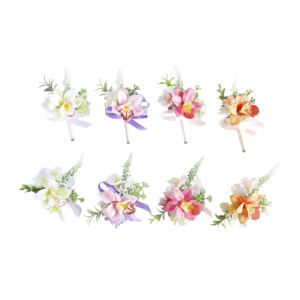 Bridal Flower Pin And Wrist Corsage Stylish Wrist Flower Boutonniere and Corsage Accessory For Wedding Party Attire