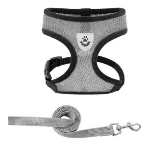 2026 Hot Sale [ Shipped from China ] Pet leash vest-style harness for dogs and cats small dog reflective leash and chain accessories B3