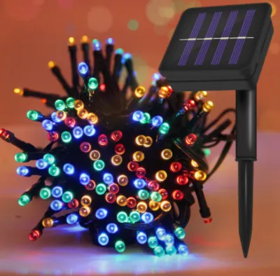 String Lights Solar Power Christmas Light Outdoor Garden Light Decoration Christmas Tree Solar Light LED Light Bulb Christmas Decorative Light Garden Decoration Light