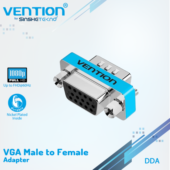 Vention VGA Adapter Gender Connector Vga Male Female Lazada