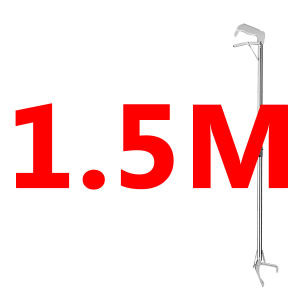 1.5m Foldable Snake Clamp Handle Tong Stick Reptile Snake Handling Catcher Tools