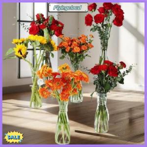 Follow Get New[FlyingC] Nordic Transparent Plastic Vase Flower Arrangement Container Creative Hydroponic Plant Flower Vases Home Living Room Desk Decor