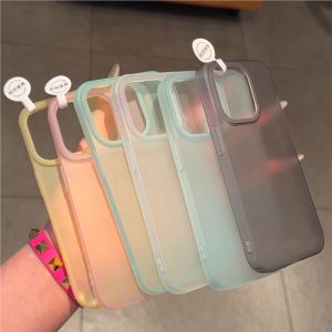 Soft Matte Jelly Transparent Phone Case For iPhone 11 12 13 14 15 16 Pro Max Plus X Xs Max XR Shockproof Silicone Bumper Cover